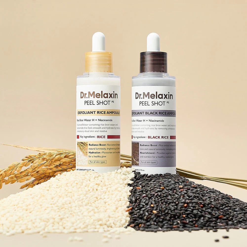 Dr. Melaxin Peel Shot White And Black Rice Exfoliating Essence Skin Lightening Contro Moisturizing Oil-Control Gentle Skin Care